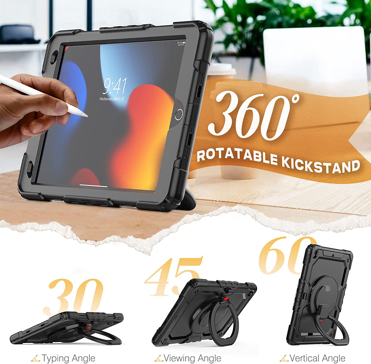 Étui robuste Defender Ring pour iPad Air 4/5 (4e/5e génération) / iPad Pro 11 Étui robuste Defender Ring pour iPad Air 4/5 (4e/5e génération) / iPad Pro 11